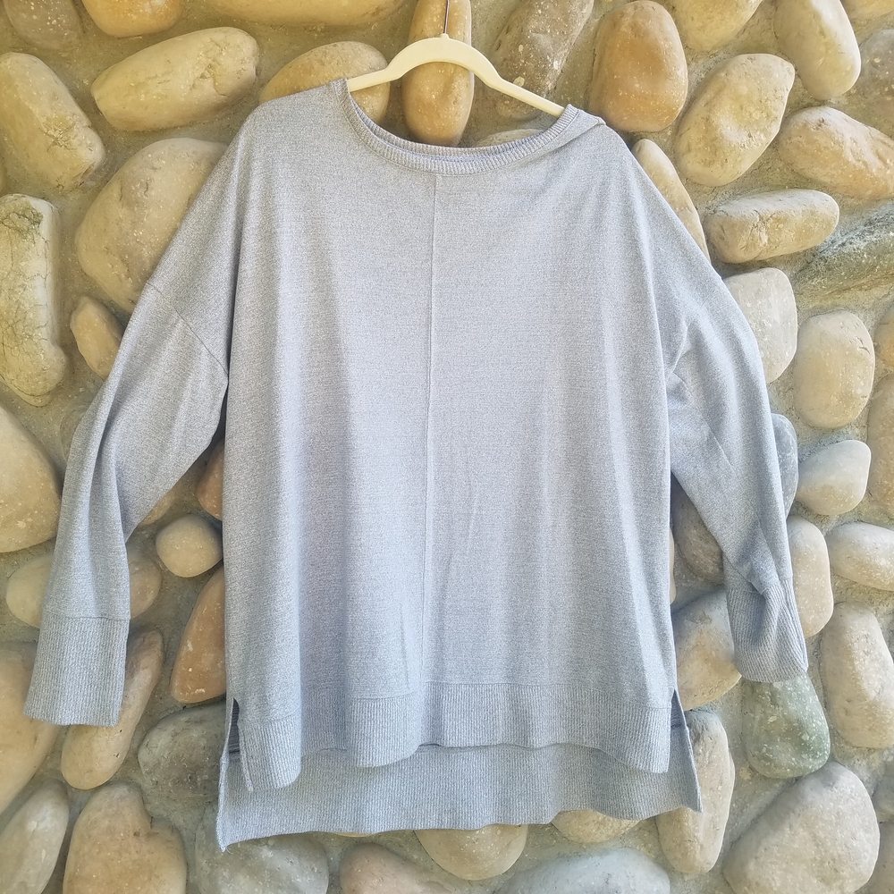 Time and Tru Spring Refresh Heather Gray Sweater Long Cozy Sweater